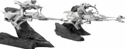 Star Wars - Speeder Bike Chase Limited Edition 6" Pewter Diorama Statue 2-Pack