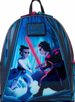 Star Wars - The Force Awakens Rey & Kylo Light Up 10" Faux Leather Mini Backpack