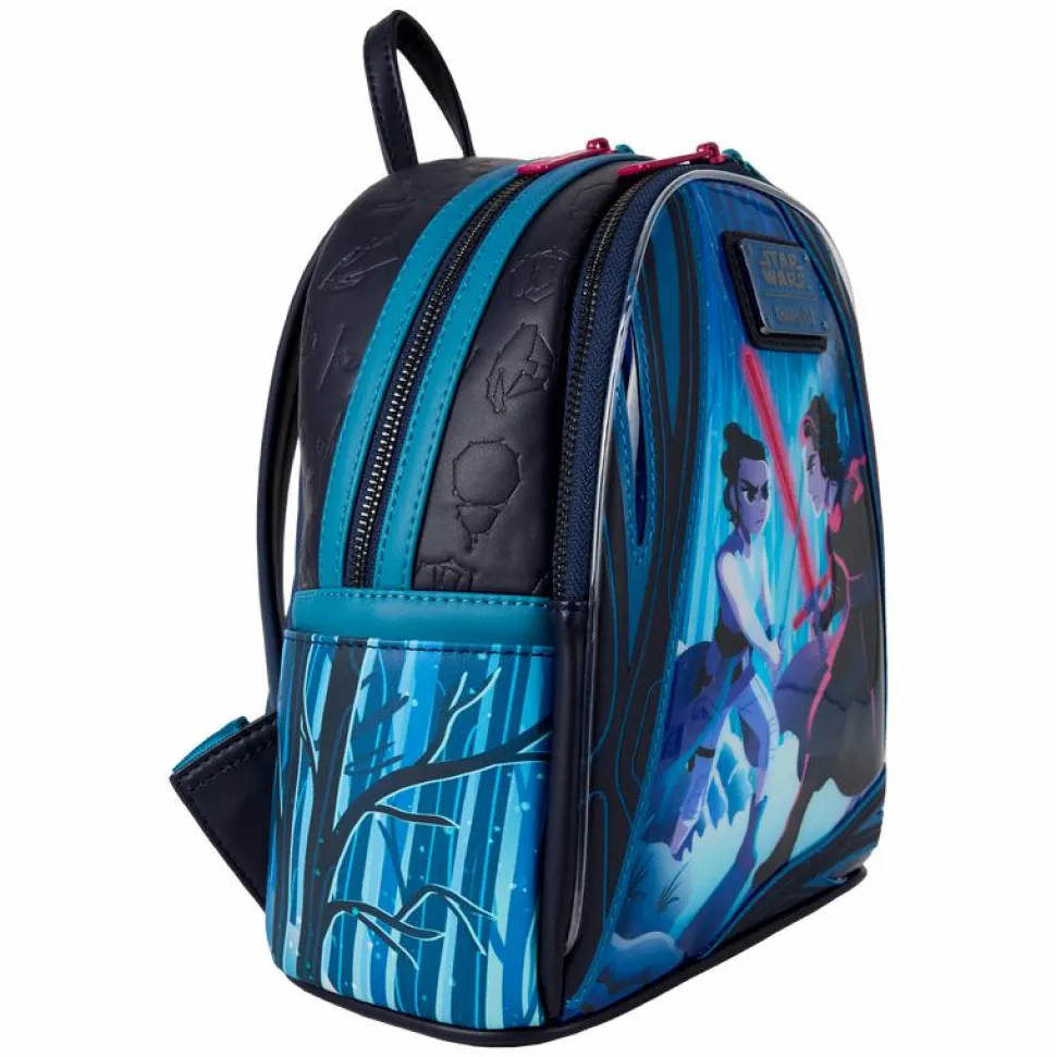 Star Wars - The Force Awakens Rey & Kylo Light Up 10" Faux Leather Mini Backpack