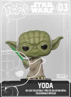 Star Wars - Yoda with Lightsaber Diecast Metal Pop! Vinyl Figure (Funko / Popcultcha Exclusive)
