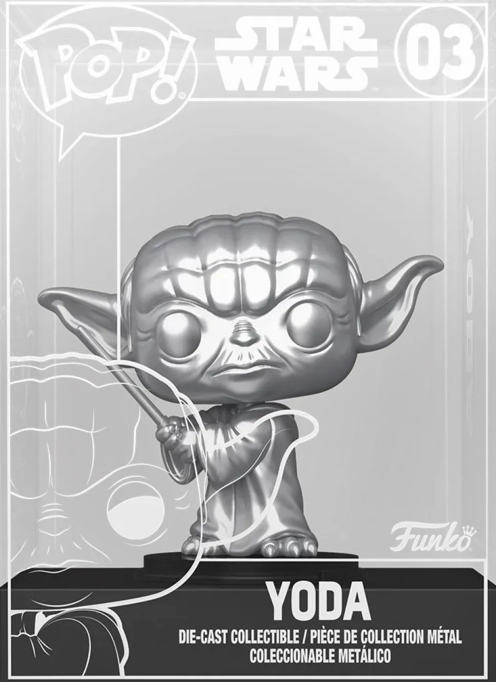 Star Wars - Yoda with Lightsaber Diecast Metal Pop! Vinyl Figure (Funko / Popcultcha Exclusive)
