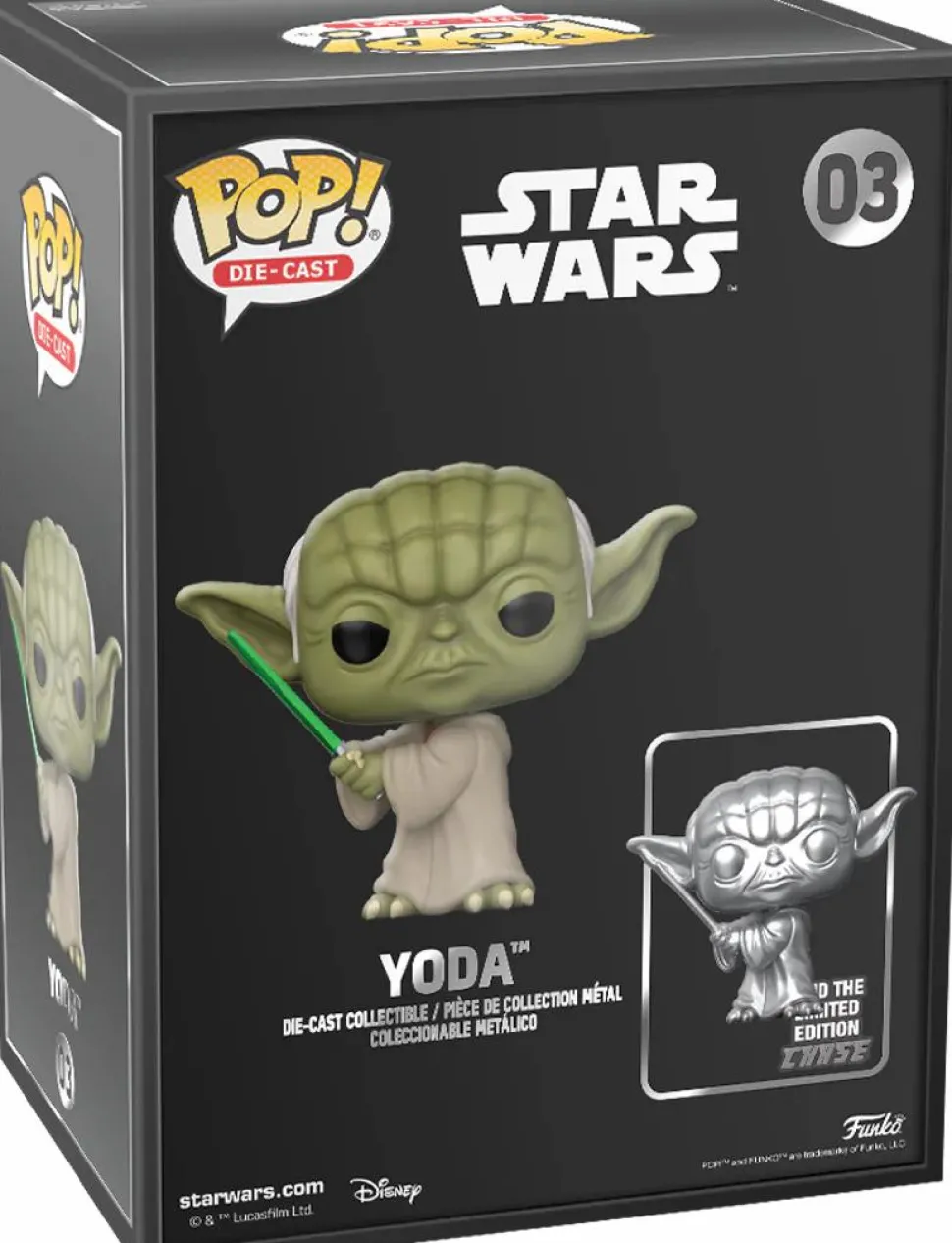 Star Wars - Yoda with Lightsaber Diecast Metal Pop! Vinyl Figure (Funko / Popcultcha Exclusive)