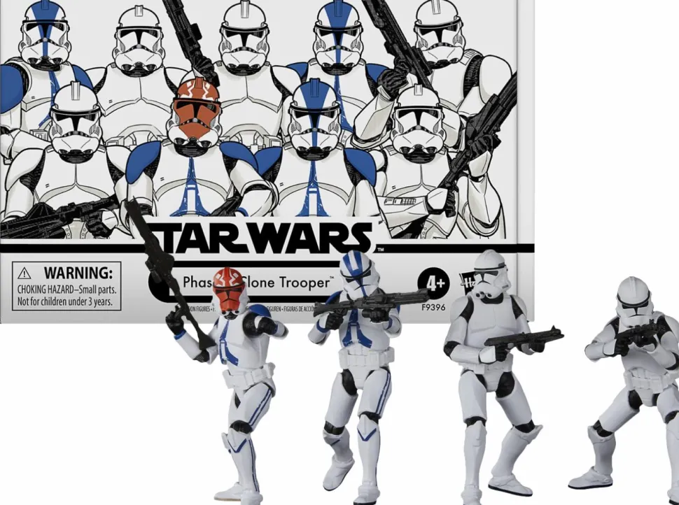 Star Wars: Ahsoka - Phase II Clone Trooper Vintage Collection Kenner 3.75" Scale Action Figure 4-Pack