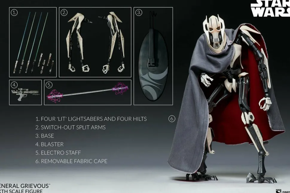 Star Wars Episode III: Revenge of the Sith - General Grievous 1/6th Scale Action Figure