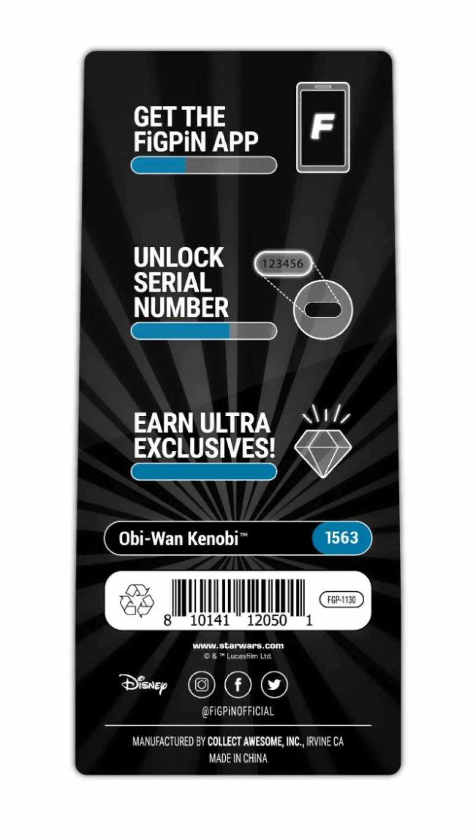 Star Wars Episode VI: Return of the Jedi - Obi-Wan Kenobi Force Ghost FiGPiN Enamel Pin