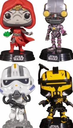 Star Wars: Gaming Greats - Imperial Rocket Trooper, Merrin, ARC Umbra Trooper & Proxy Glow in the Dark Pop! Vinyl Bundle (Set of 4)