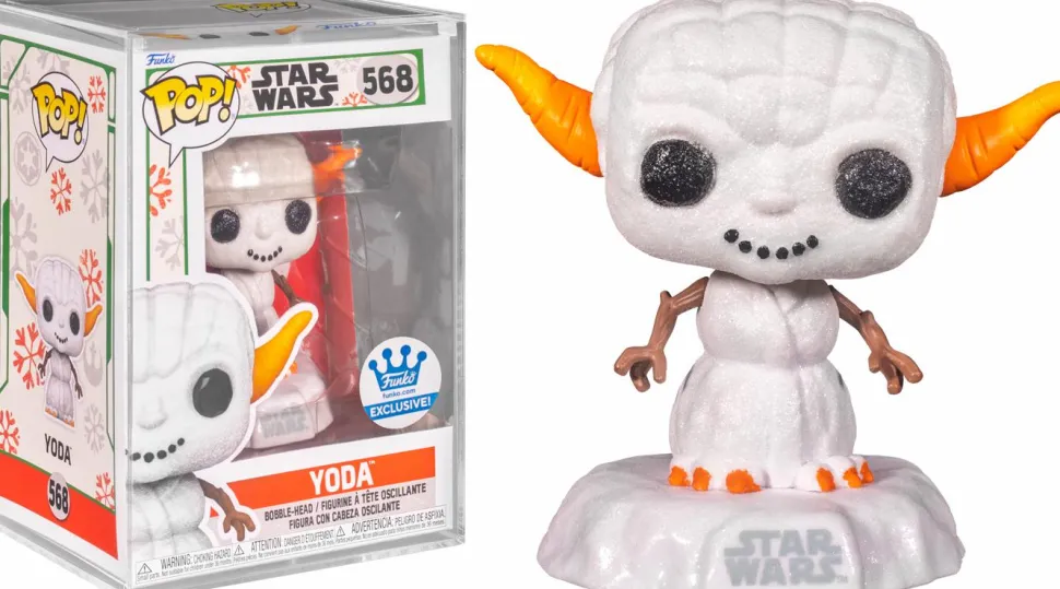 Star Wars: Holiday - Yoda Snowman Pop! Vinyl Figure in Acrylic Pop! Protector (Funko / Popcultcha Exclusive)