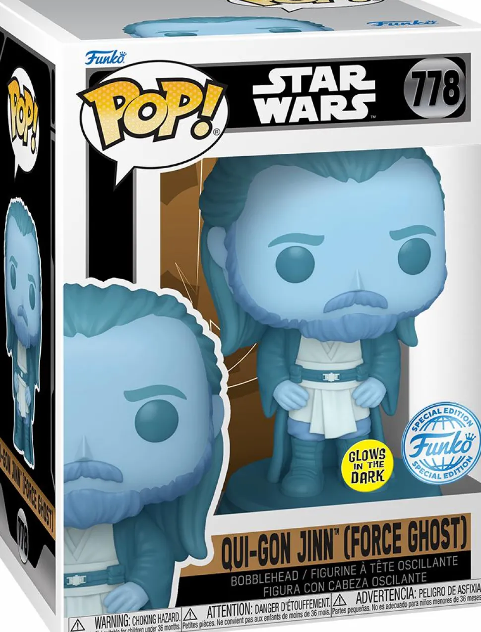 Star Wars: Obi-Wan Kenobi (2022) - Qui-Gon Jinn (Force Ghost) Glow-in-the-Dark Pop! Vinyl Figure
