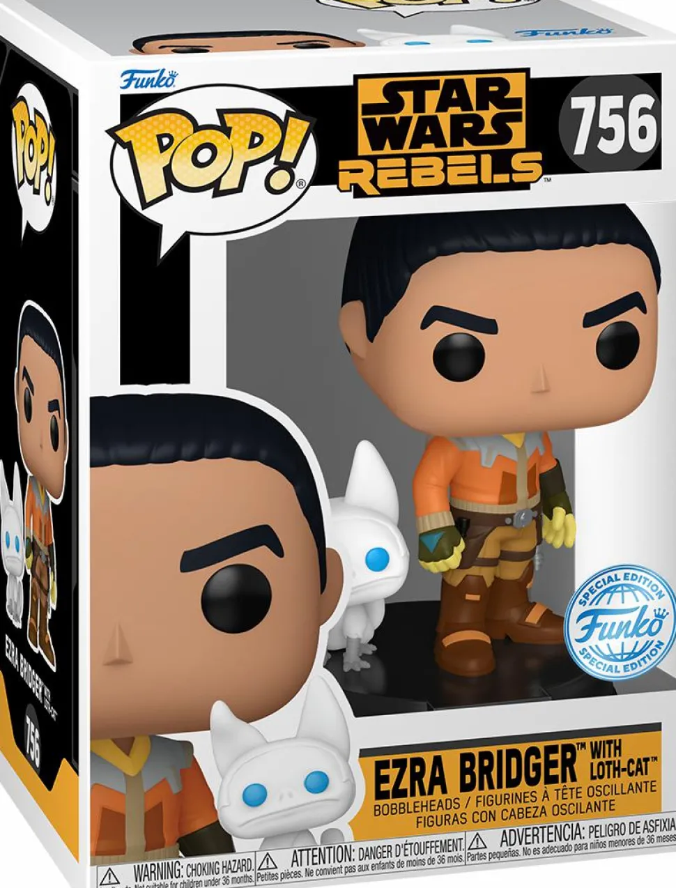 Star Wars: Rebels - Ezra Bridger with Loth-Cat Pop! Vinyl Figure