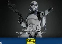 Star Wars: The Clone Wars - 104th Battalion Wolfpack Clone Trooper Deluxe Version 1/6th Scale Hot Toys Action Figure