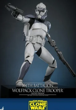Star Wars: The Clone Wars - 104th Battalion Wolfpack Clone Trooper Deluxe Version 1/6th Scale Hot Toys Action Figure