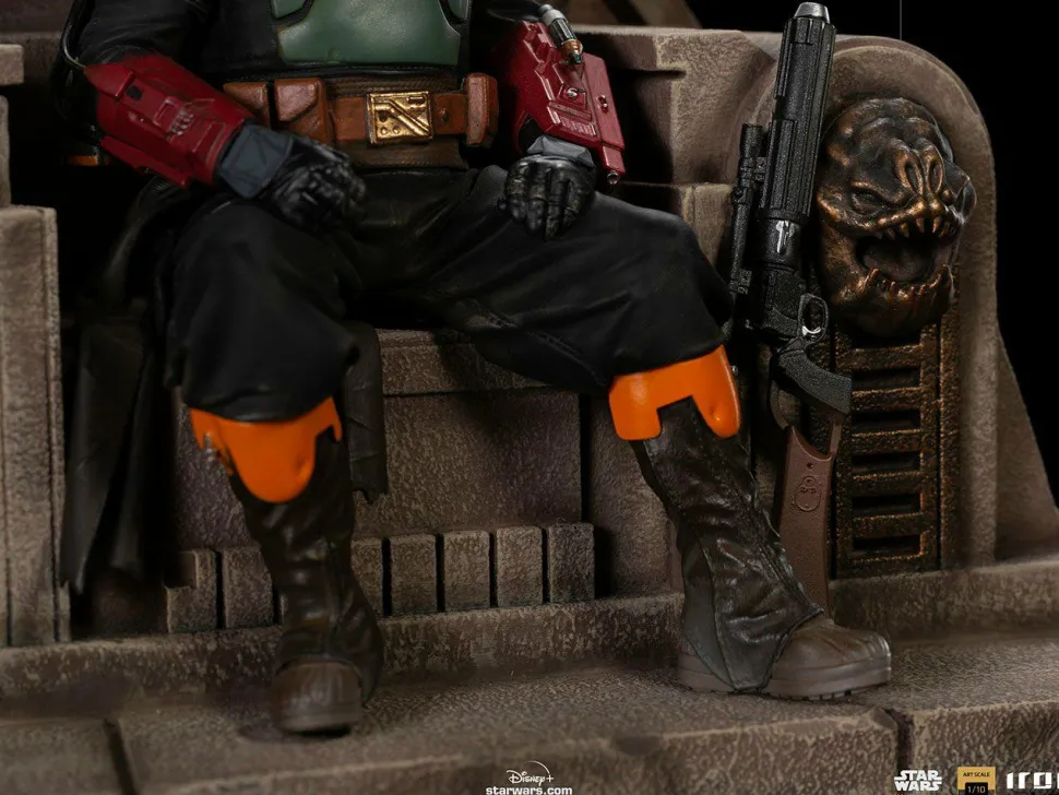 Star Wars: The Mandalorian - Boba Fett on Throne Deluxe 1/10th Scale Statue