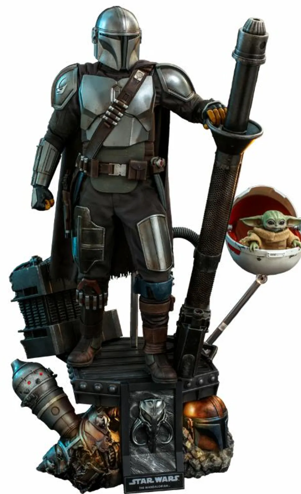 Star Wars: The Mandalorian - The Mandalorian & The Child Deluxe 1/4 Scale Hot Toys Action Figure 2-Pack (Battery Compliant)