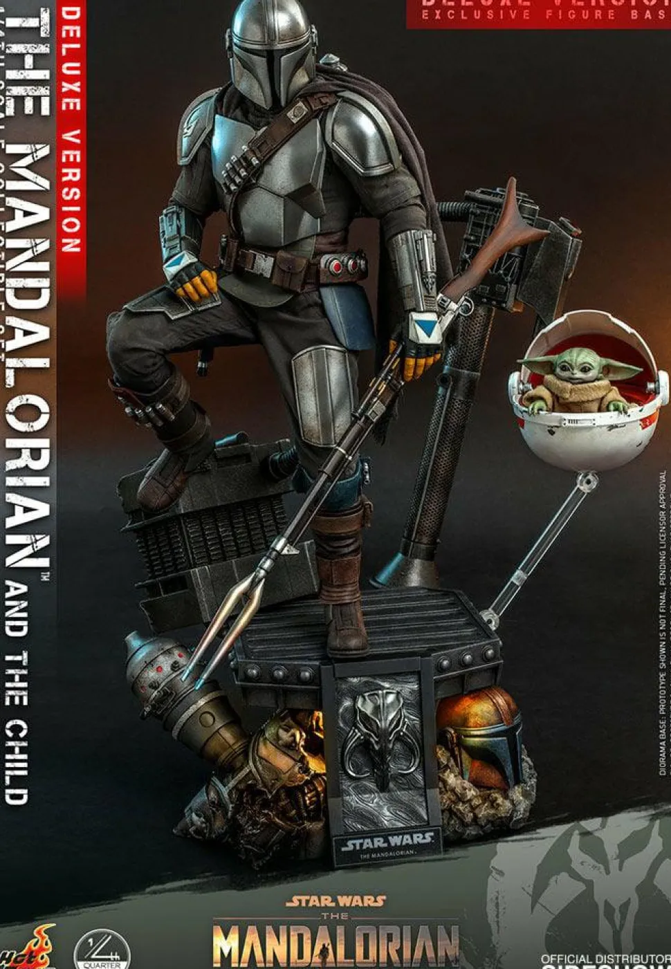 Star Wars: The Mandalorian - The Mandalorian & The Child Deluxe 1/4 Scale Hot Toys Action Figure 2-Pack (Battery Compliant)