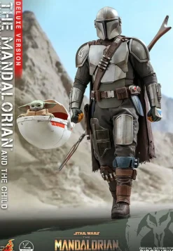 Star Wars: The Mandalorian - The Mandalorian & The Child Deluxe 1/4 Scale Hot Toys Action Figure 2-Pack (Battery Compliant)