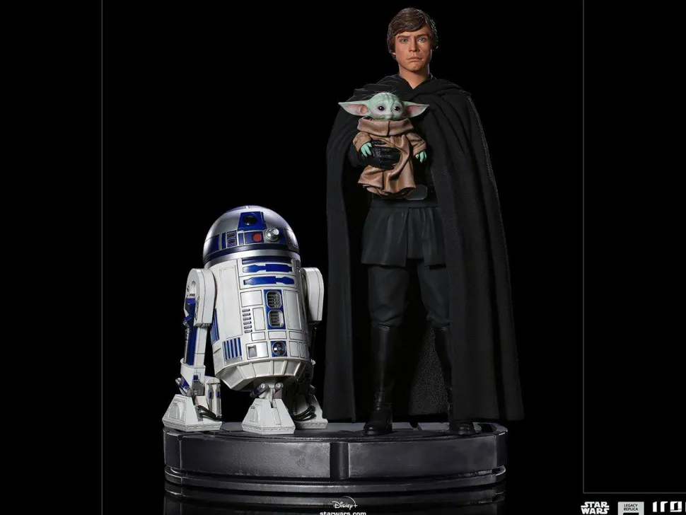 Star Wars: The Mandalorian - Luke Skywalker, R2-D2 & Grogu 1/4 Scale Legacy Statue