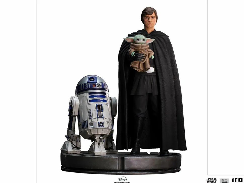 Star Wars: The Mandalorian - Luke Skywalker, R2-D2 & Grogu 1/4 Scale Legacy Statue