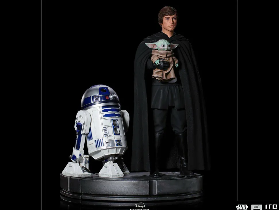 Star Wars: The Mandalorian - Luke Skywalker, R2-D2 & Grogu 1/4 Scale Legacy Statue