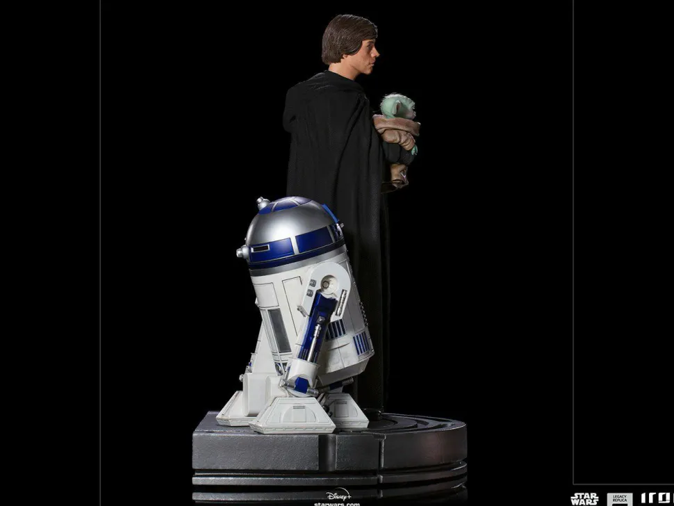 Star Wars: The Mandalorian - Luke Skywalker, R2-D2 & Grogu 1/4 Scale Legacy Statue