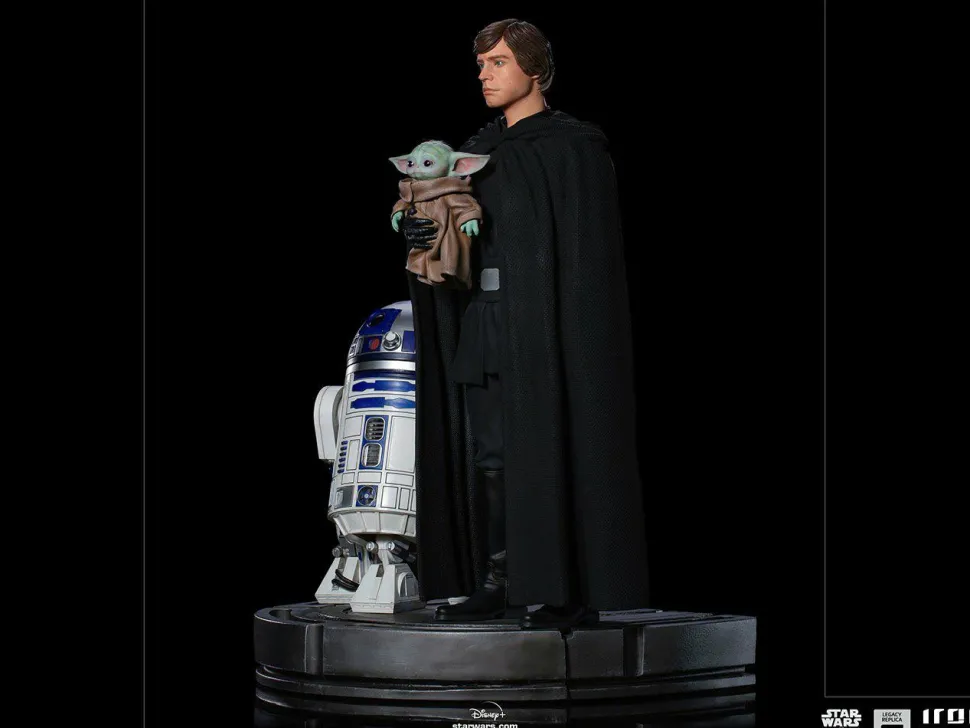 Star Wars: The Mandalorian - Luke Skywalker, R2-D2 & Grogu 1/4 Scale Legacy Statue
