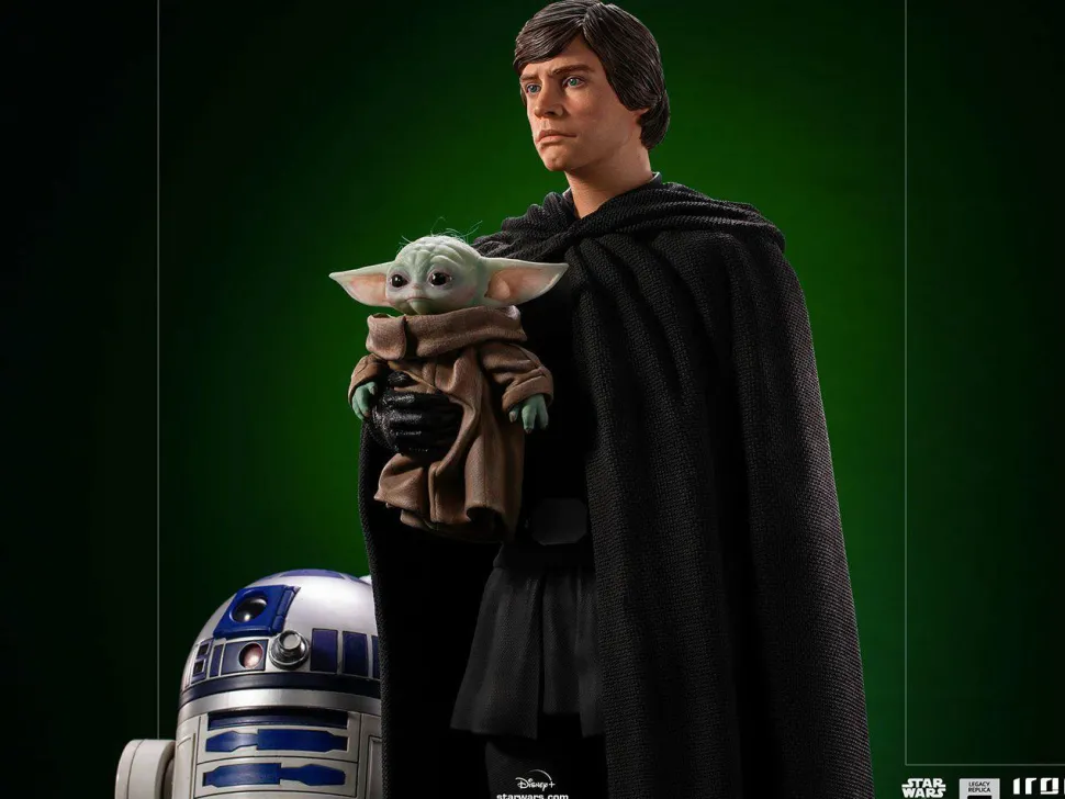 Star Wars: The Mandalorian - Luke Skywalker, R2-D2 & Grogu 1/4 Scale Legacy Statue