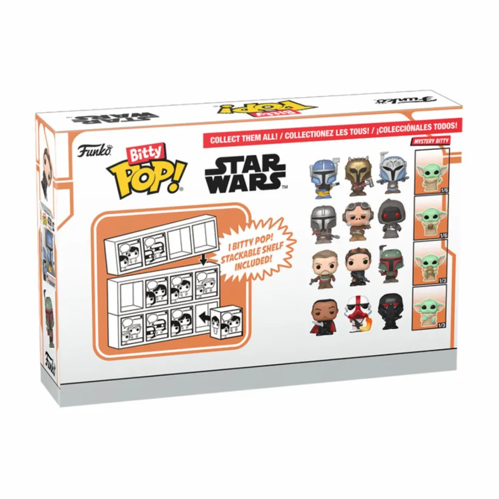 Star Wars: The Mandalorian - Moff Gideon, Incinerator Stormtrooper, Dark Trooper & Mystery Bitty Pop! Vinyl Figure 4-Pack