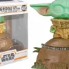 Star Wars: The Mandalorian - Grogu Using The Force Deluxe Pop! Vinyl Figure with Light & Sound