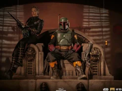 Star Wars: The Mandalorian - Boba Fett & Fennec on Throne Deluxe 1/10th Scale Statue