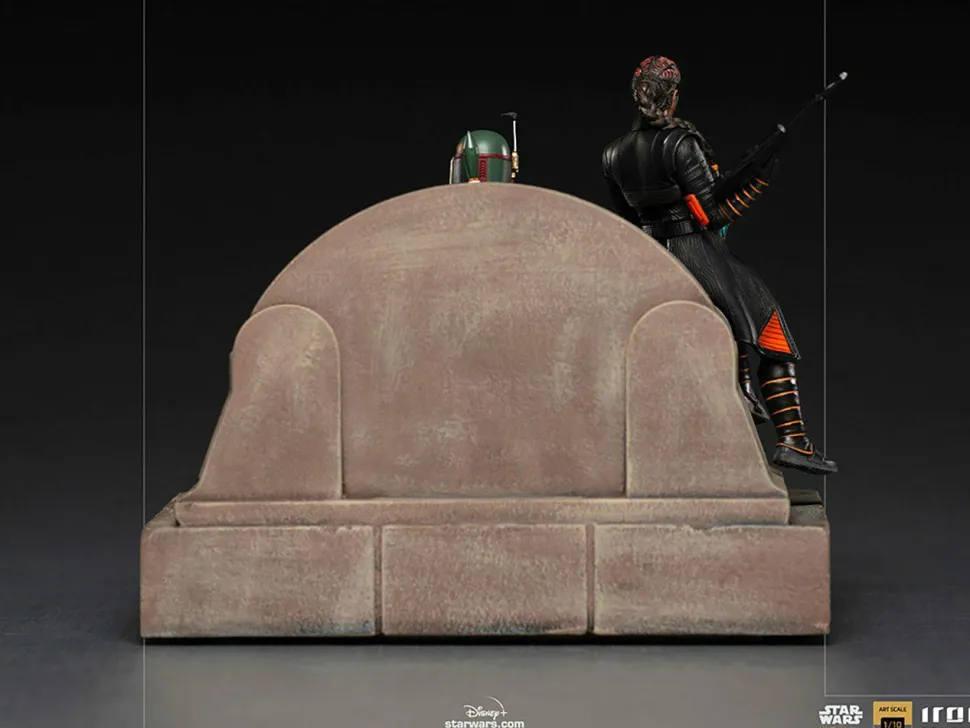 Star Wars: The Mandalorian - Boba Fett & Fennec on Throne Deluxe 1/10th Scale Statue