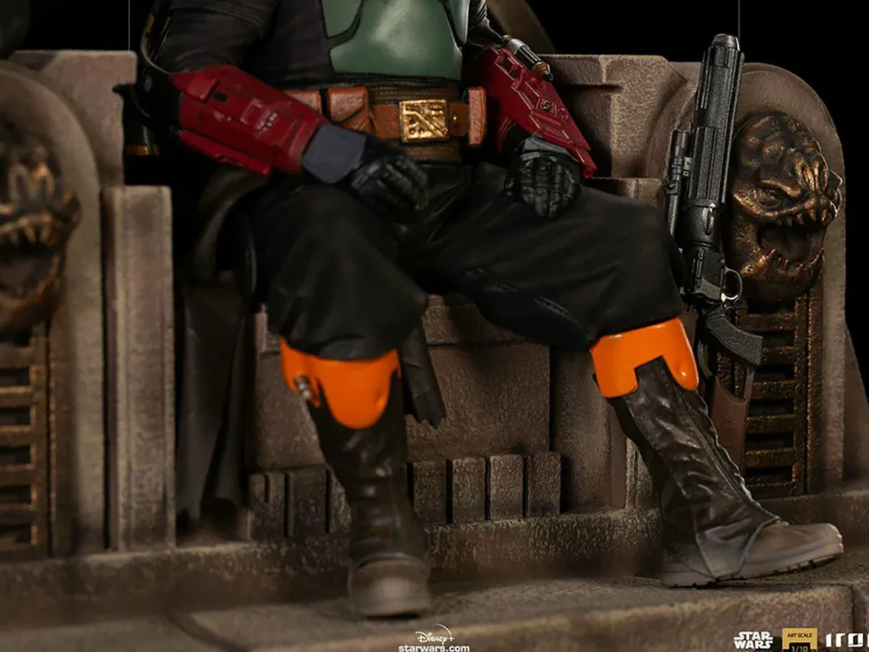 Star Wars: The Mandalorian - Boba Fett & Fennec on Throne Deluxe 1/10th Scale Statue