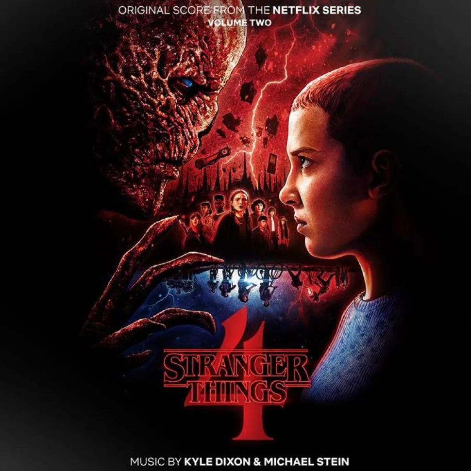 Stranger Things 4 - Original Score From The Netflix Series Volume 02 by Kyle Dixon & Michael Stein 2xLP Vinyl Record (Clear / Red Coloured Vinyl)