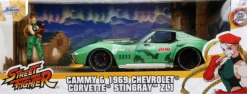 Street Fighter - Cammy & 1969 Chevrolet Corvette Stingray ZL1 Anime Hollywood Rides 1/24th Scale Die-Cast Vehicle Replica