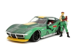 Street Fighter - Cammy & 1969 Chevrolet Corvette Stingray ZL1 Anime Hollywood Rides 1/24th Scale Die-Cast Vehicle Replica