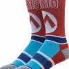 Super Mario - Mario Color Blocked Crew Socks (One Pair)