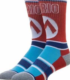 Super Mario - Mario Color Blocked Crew Socks (One Pair)