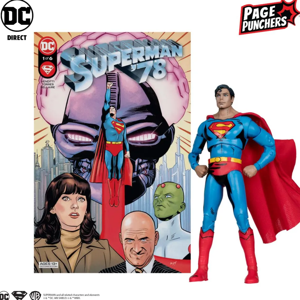 Superman '78 - Superman DC Page Punchers 7" Scale Action Figure with Comic Book
