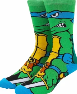 Teenage Mutant Ninja Turtles (1987) - Leonardo Animigos 360 Character Crew Socks (US Men's 8-12)