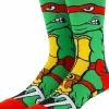 Teenage Mutant Ninja Turtles (1987) - Raphael Animigos 360 Character Crew Socks (US Men's 8-12)