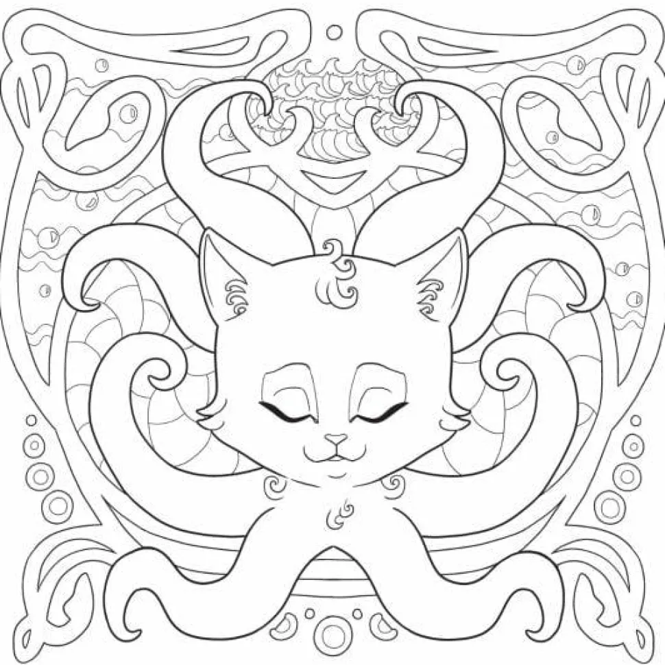 Tentacle Kitty - Colouring Book Paperback