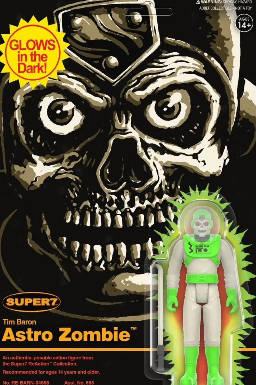 The Astro Zombies - Astro Zombie (Monster Glow) Glow-in-the-Dark ReAction 3.75" Action Figure