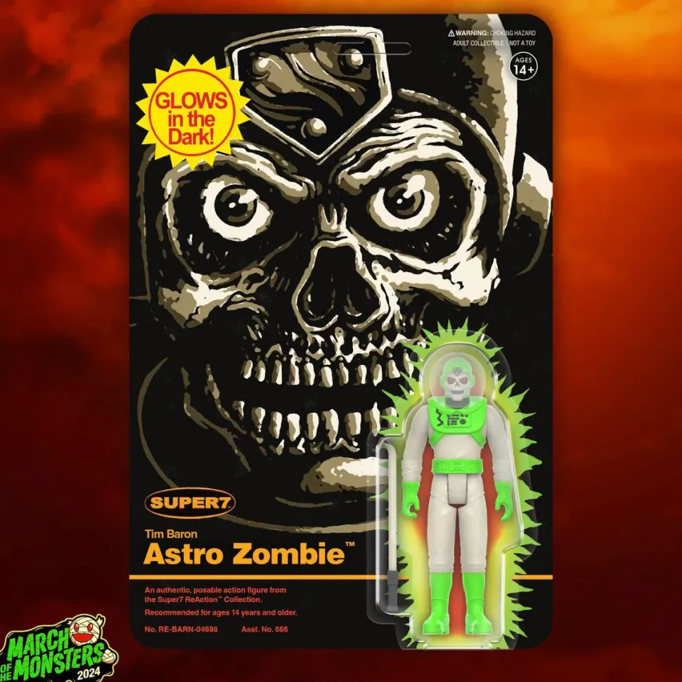 The Astro Zombies - Astro Zombie (Monster Glow) Glow-in-the-Dark ReAction 3.75" Action Figure