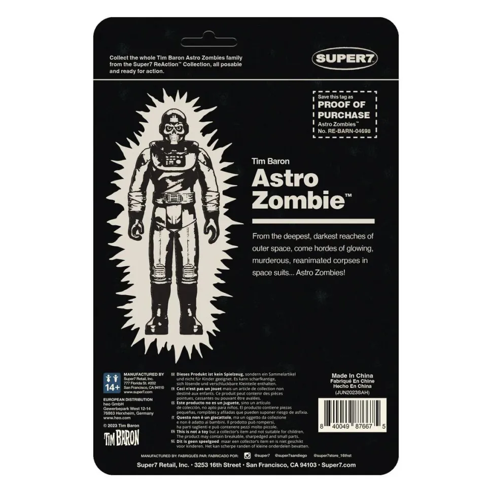 The Astro Zombies - Astro Zombie (Monster Glow) Glow-in-the-Dark ReAction 3.75" Action Figure