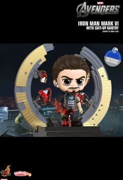 The Avengers - Iron Man Mark VI With Suit-Up Gantry Cosbaby (S) Hot Toys Figure
