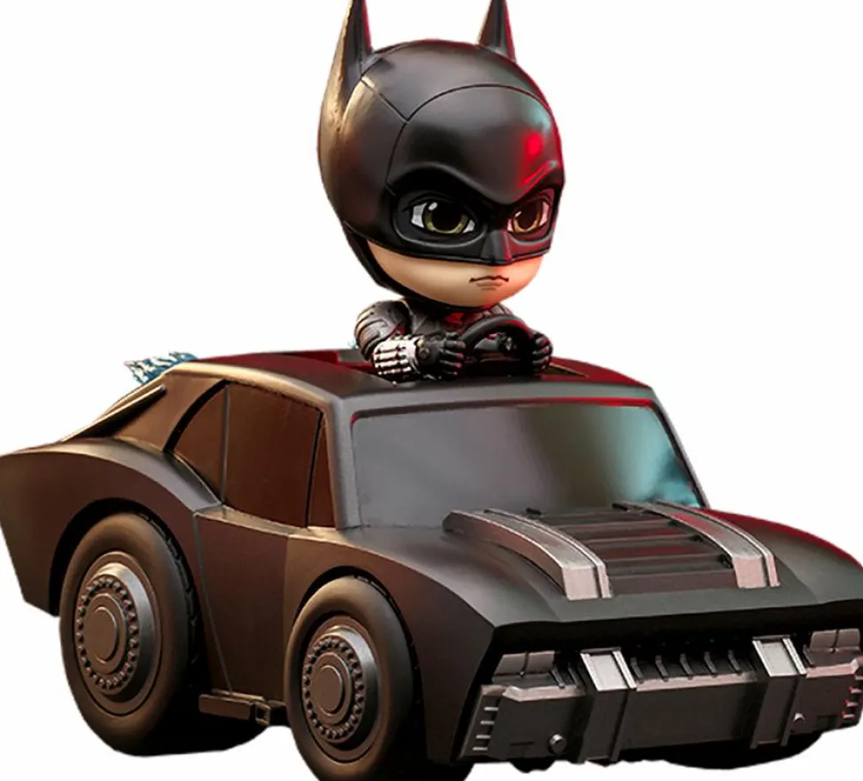 The Batman (2022) - Batman and Batmobile Cosbaby (S) Hot Toys Figure Set