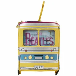 The Beatles - Magical Mystery Tour Bus Lenticular Glow in the Dark 6” Faux Leather Crossbody Bag