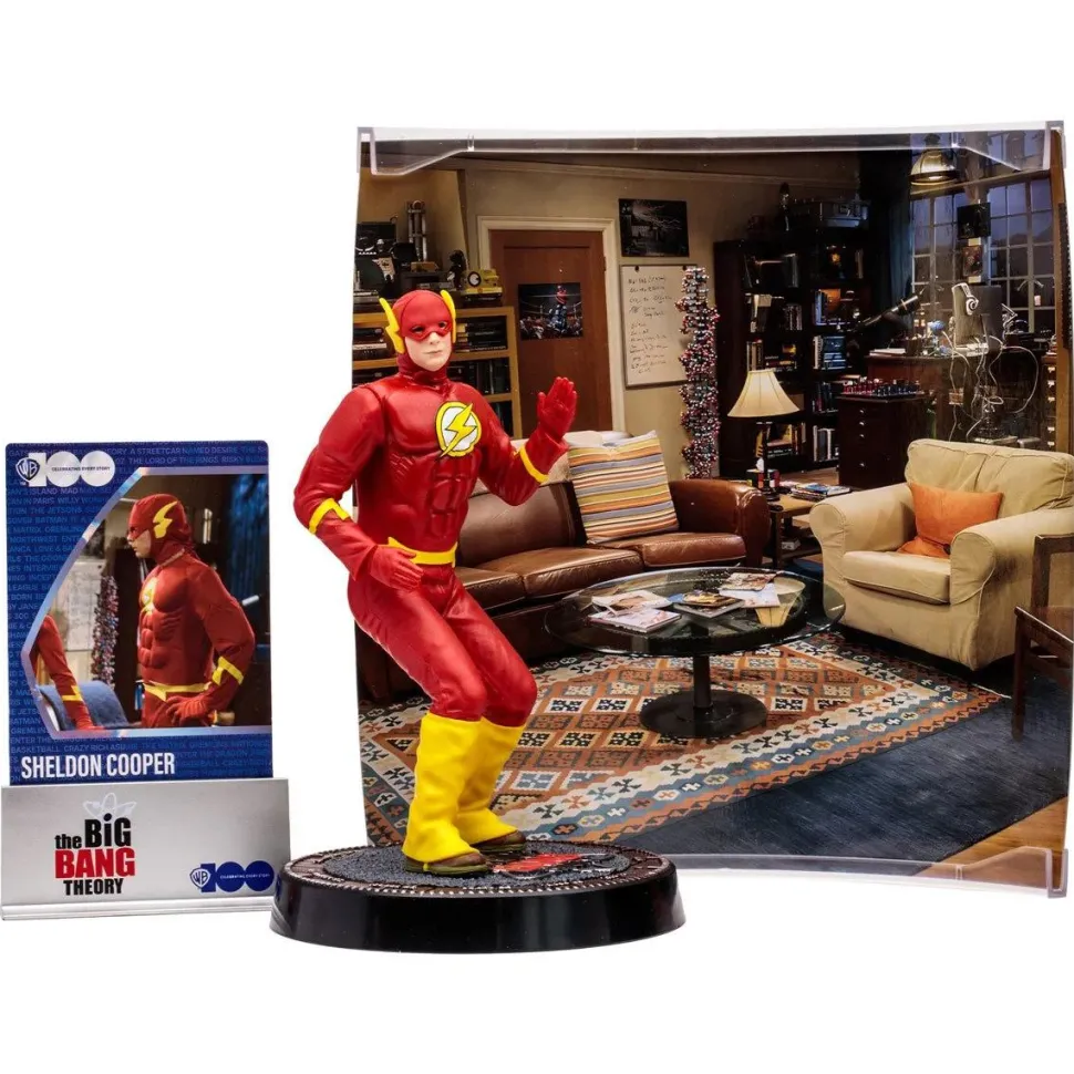 The Big Bang Theory - Sheldon Cooper as the Flash WB100 Movie Maniacs 6" Scale Posed Figure