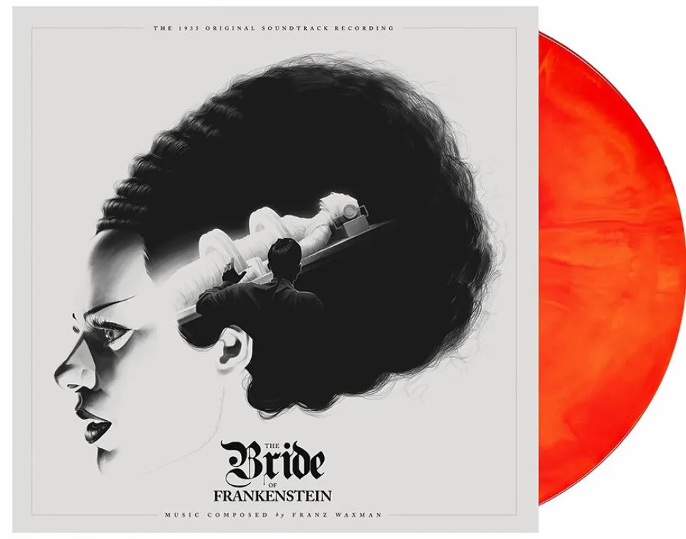 The Bride of Frankenstein (1935) - Original Motion Picture Soundtrack Music by Franz Waxman LP Vinyl Record (Red & Yellow Hand Poured Coloured Vinyl)