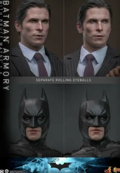 The Dark Knight (2008) - Batman Armory with Bruce Wayne (2.0) 1/6th Scale Hot Toys Action Figure Set