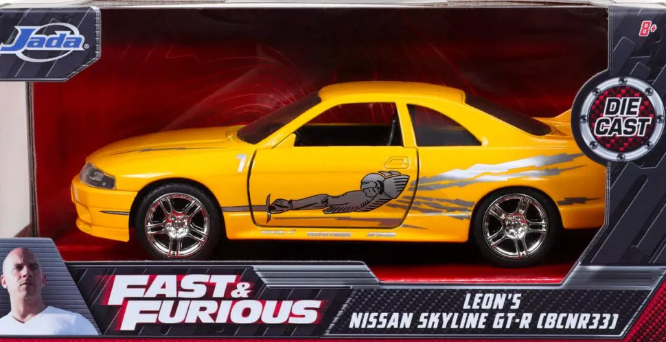The Fast and the Furious - Leon’s 1995 Nissan Skyline GT-R R33 1/32 Scale Metals Die-Cast Vehicle Replica