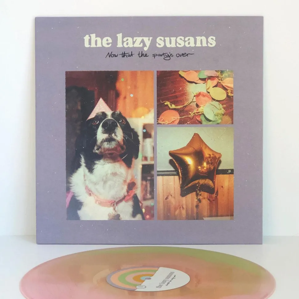 The Lazy Susans - Now That The Party's Over LP Vinyl Record (Baby Pink With Coke Bottle Green Coloured Vinyl)
